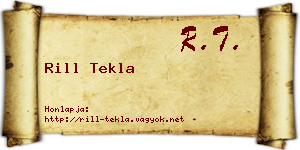 Rill Tekla névjegykártya